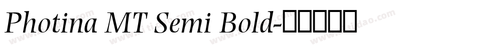 Photina MT Semi Bold字体转换